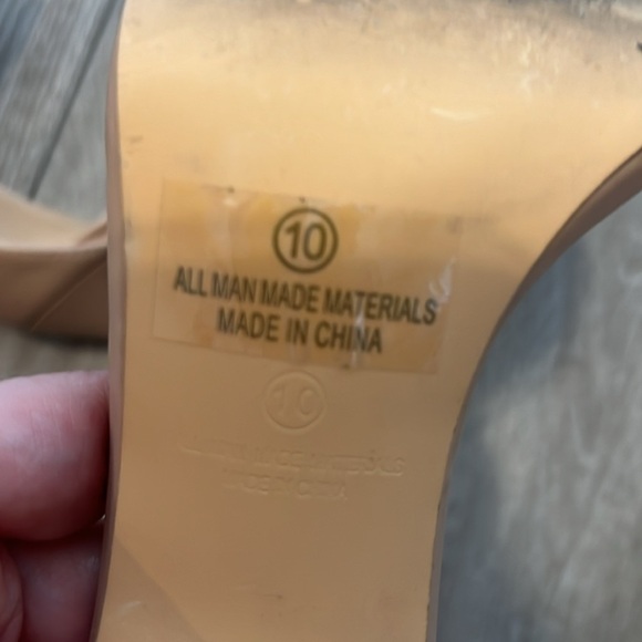 Lulu's Saylana Light Nude Ankle Strap Heels Women's Size 10 Stiletto Open Toe - Picture 8 of 9